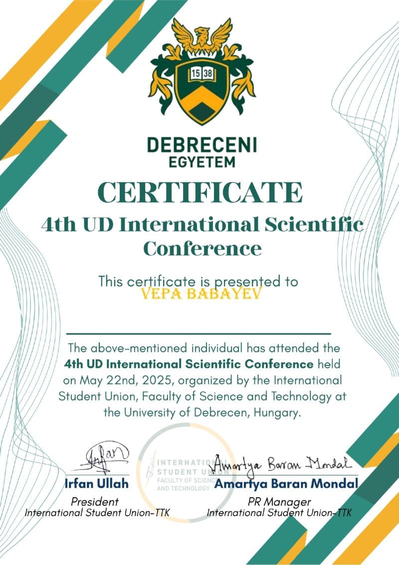 4th UD International Scientific Conference